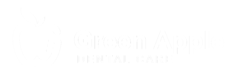 Green Apple Dental Care Logo White