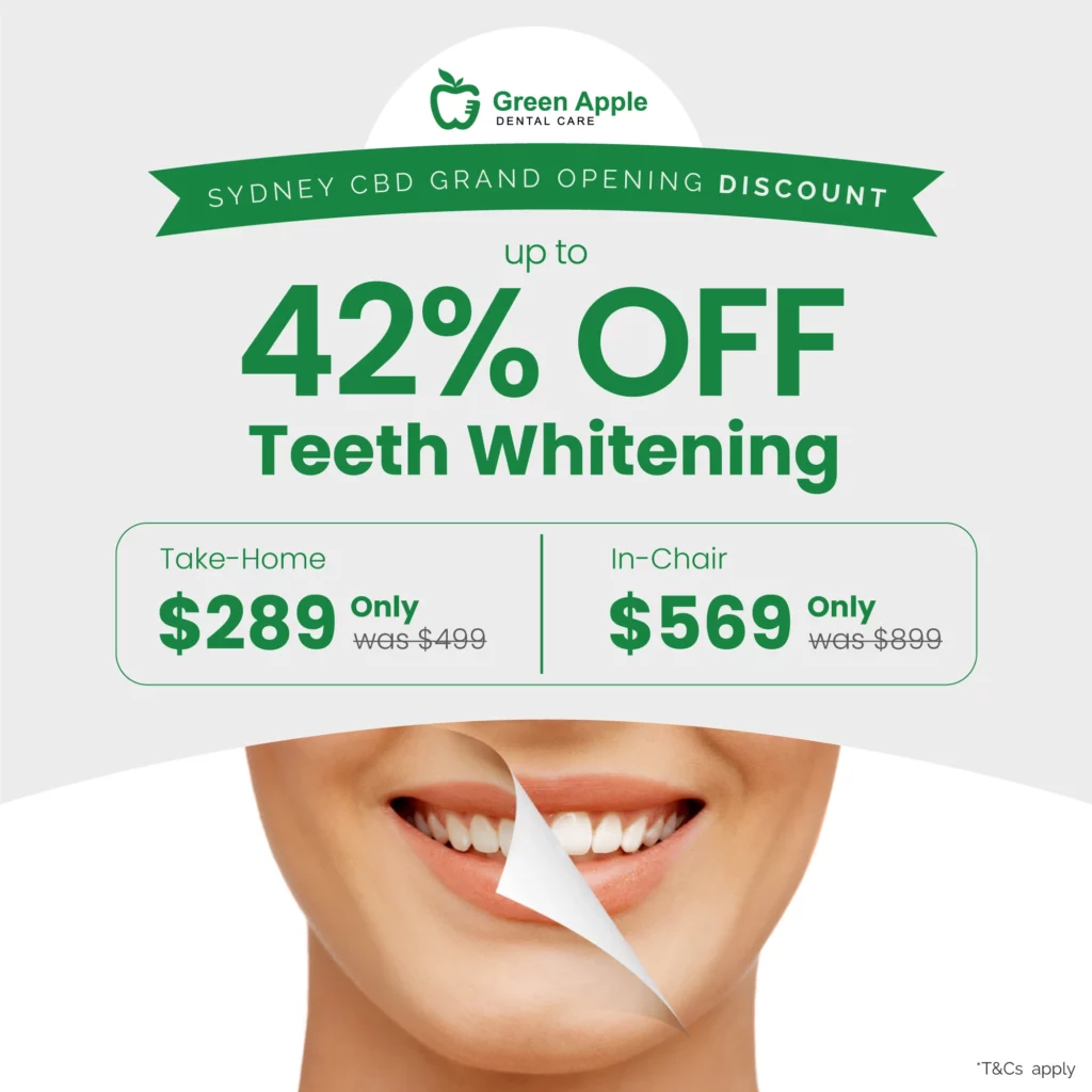Green Apple Dental Care Teeth Whitening 42% Off CBD Worker Special